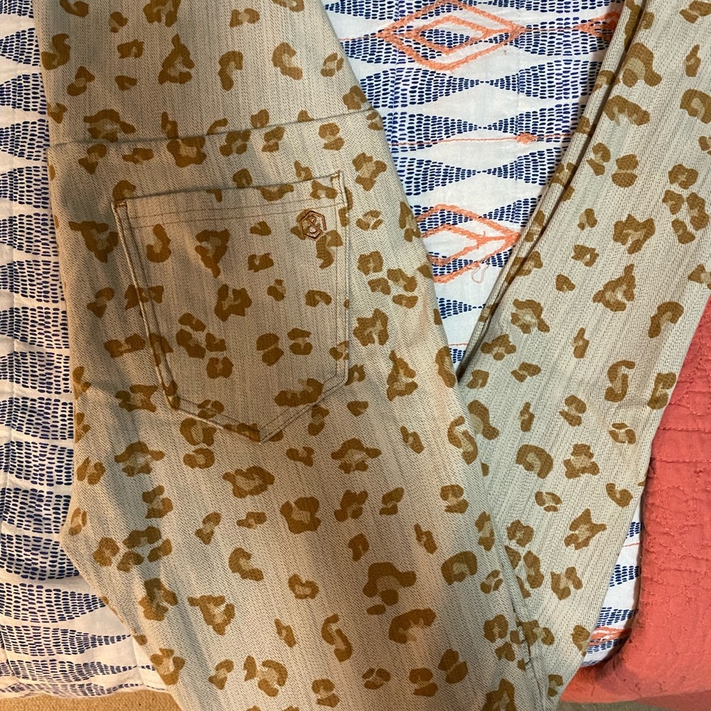 Agnes & Dora Leopard Moto Jeggings